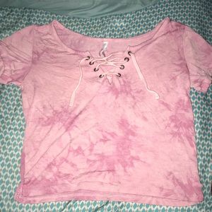 Pink cropped shirt